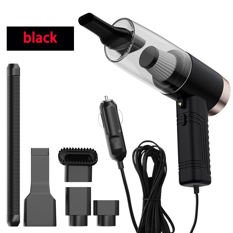Handheld Wireless Car vacuum cleaner PortableHigh Powerful Cyclone auto vacume cleaner Wet And Dry Cleaner for Car Home Pet Hair - China / wired black