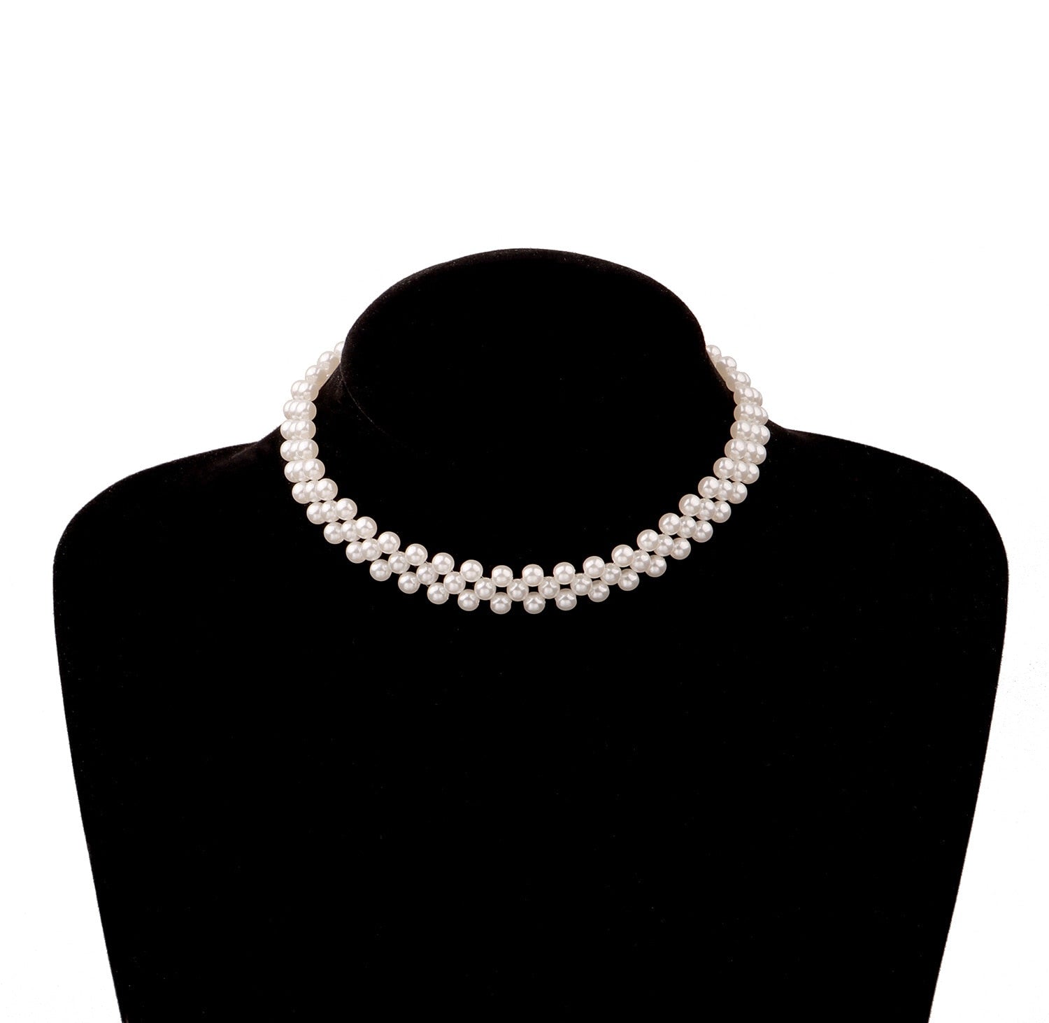 Vintage Style Simple 6MM Pearl Chain Choker Necklace For Women Wedding Love Shell Pendant Necklace Fashion Jewelry Wholesale - DJ-875