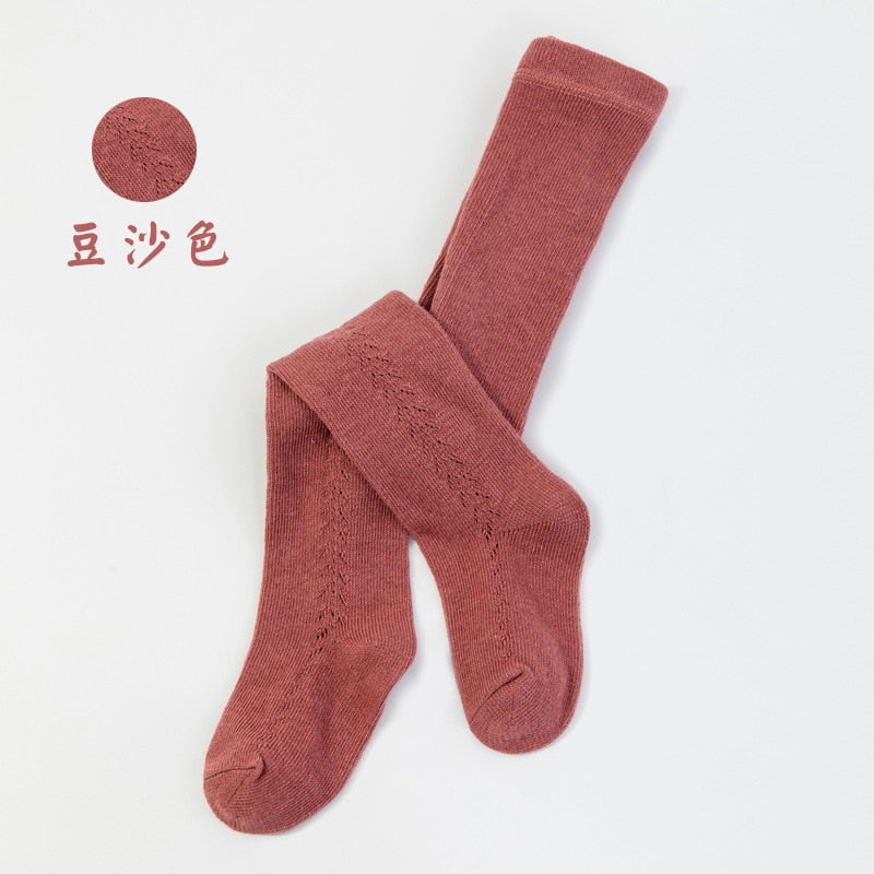 0 to 5 Years Baby Tights Spring Summer Solid Color Soft Knitted Warm Newborn Toddler Tight Boy Girl Pantyhose Kids Girls Clothes - drak pink / S(0-1 years)