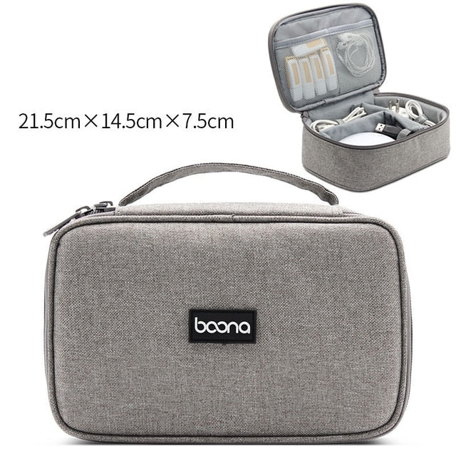 Digital Storage Bags Electronics Cable Organizer Cord Usb Wires Portable Charger Power Bank Accessories for Nintendo Switch - Gray Bag B2 / China