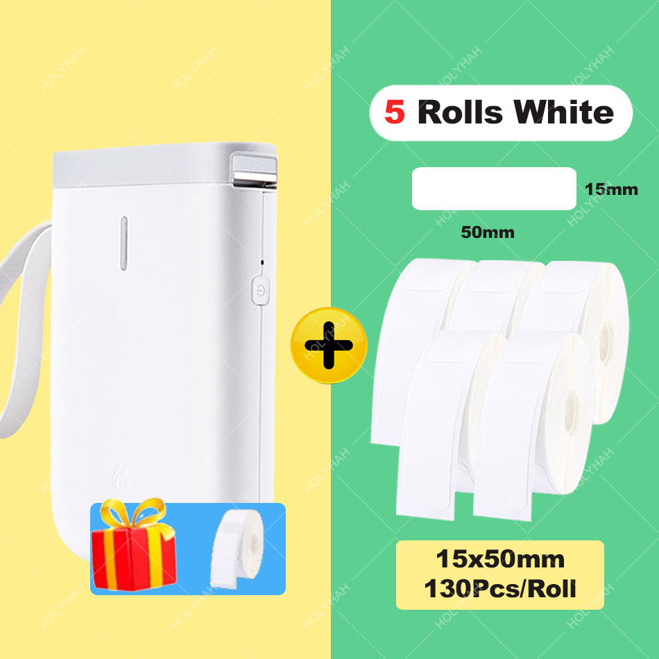 Niimbot D11 Wireless Label Printer Portable Pocket Label Printer Bluetooth Thermal Label Maker Fast Printing Home Use Office - D11 5 White Label XL / China