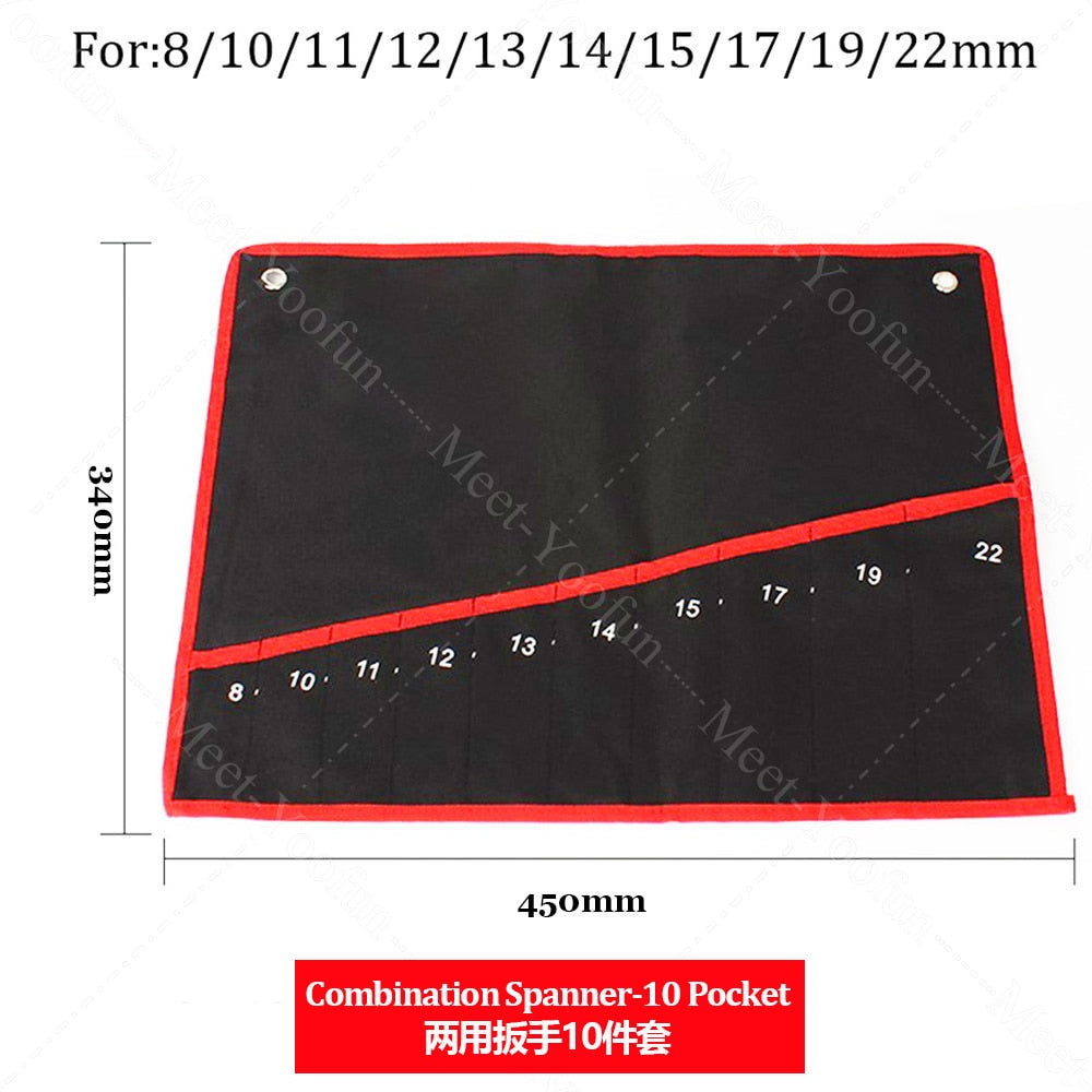 Practical Canvas Tool Bag wrench tool roll up Foldable Spanner Organizer Pouch Case hand tool storage bag - CZ162 / China