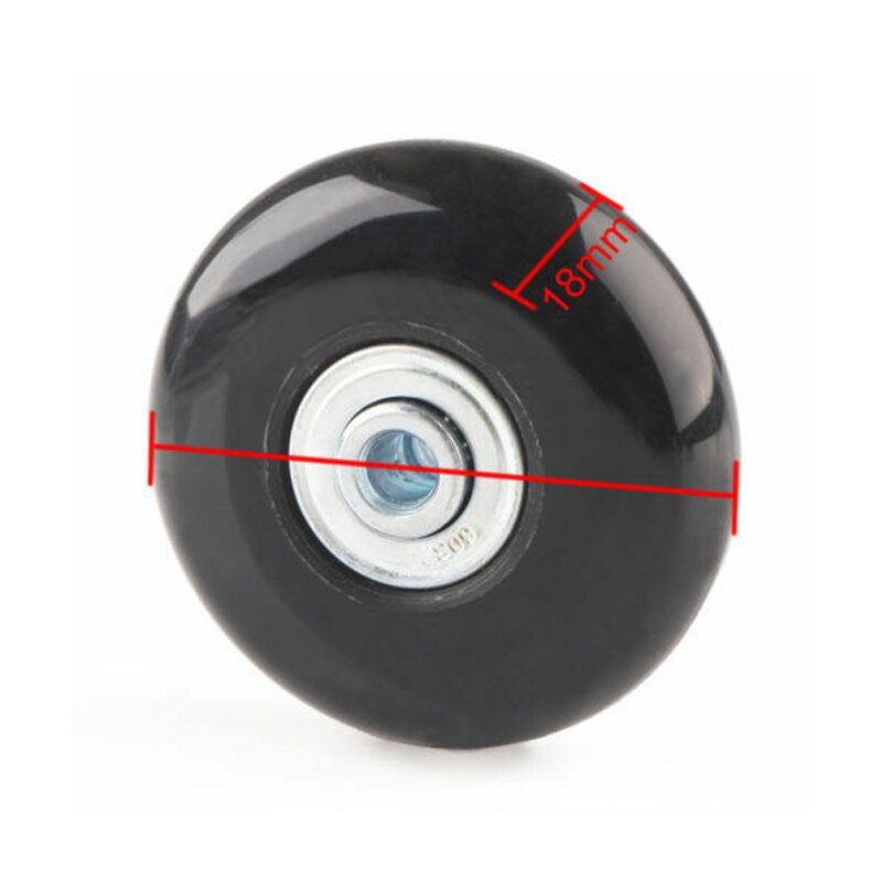 2PCS Black Luggage bag Suitcase Replacement Rubber Wheels Axles Repair Accessories No noise Casters OD 40mm/54mm/60mm/64mm/80mm - 54mm X 18mm