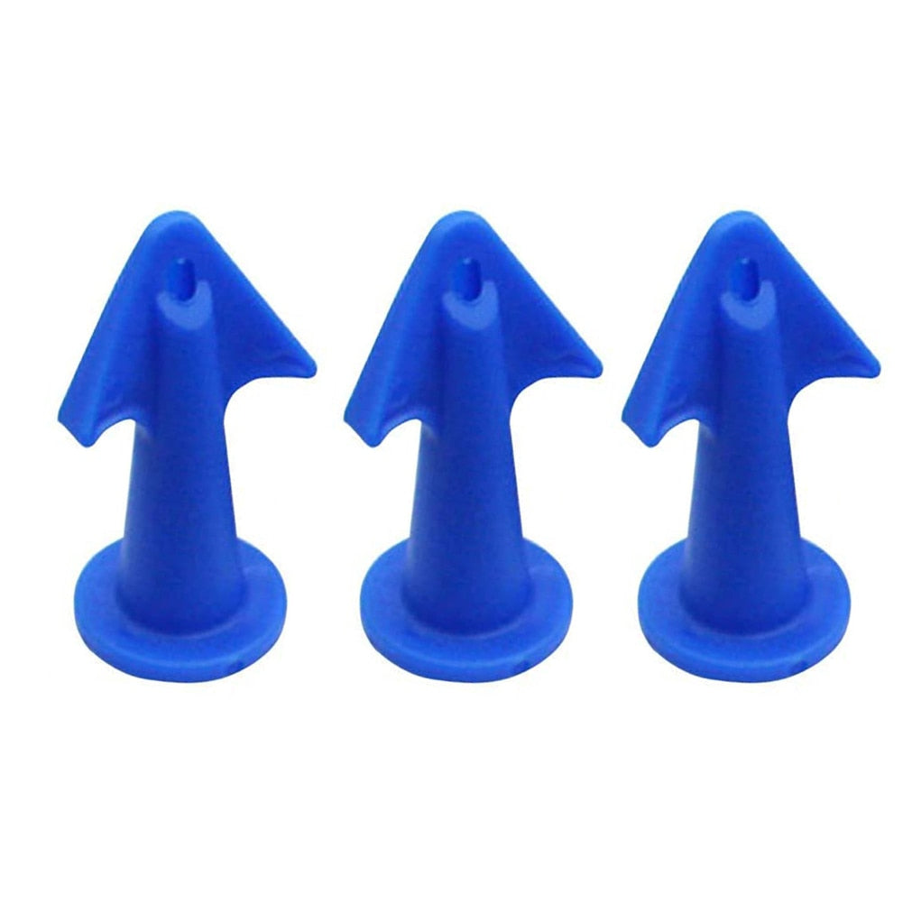 3pcs Multi-functional Silicone Sealant Nozzle Scraper Floor Caulking Tools Silicone Sealant Nozzles Kit Home Improvement - blue / SPAIN