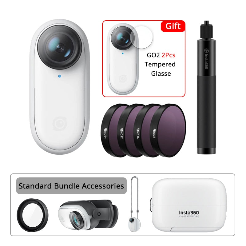 Insta360 GO 2 32G 64GB Small Action Camera Mini Sport Vlog Video Camera Insta360 Go 2 32G 64G Camera Go2 For IPhone and Android - Bundle4 / China / 32G