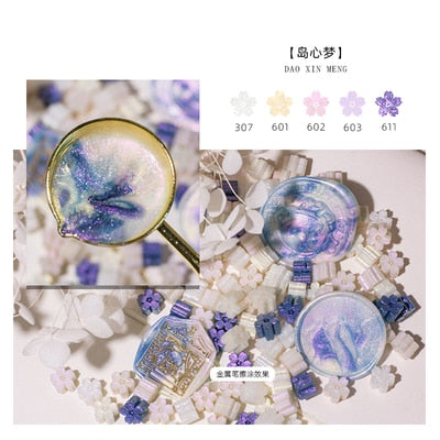 Mixed Glitter Sakura Wax Seal Stamp Beads DIY Cherry Blossom Sealing Bead Stamps Envelope Wedding Art Hobby Card Gift Invitation - O