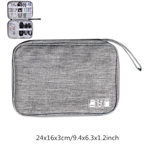Digital Storage Bags Electronics Cable Organizer Cord Usb Wires Portable Charger Power Bank Accessories for Nintendo Switch - Gray Bag C / China