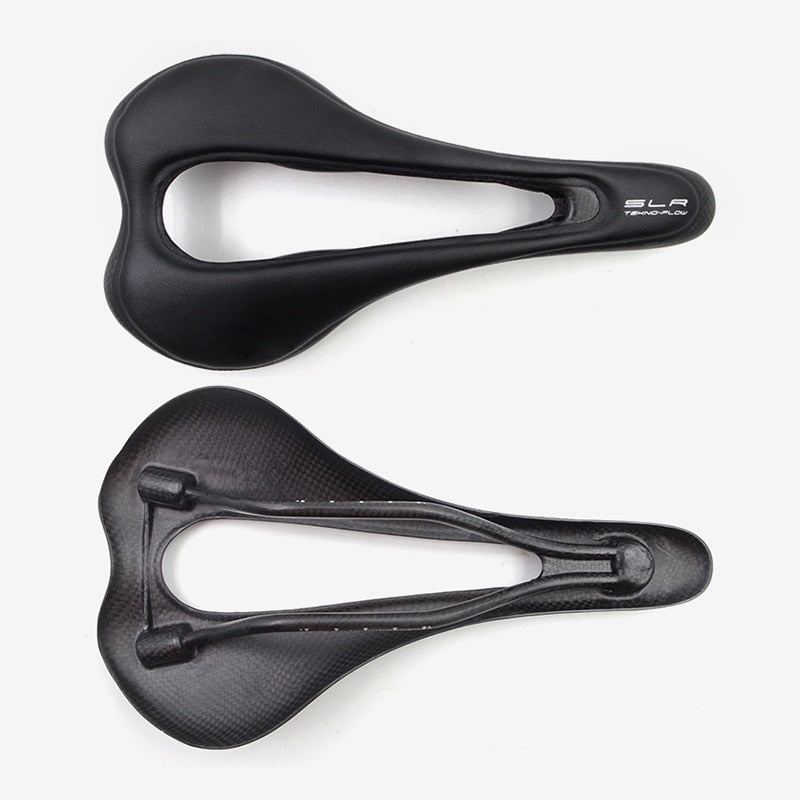 Wide Full Carbon Saddle Road Bike Seat Mountain MTB Bike Saddle Ultralight Carbon Fiber Bicycle Seat Cushion Bike Parts - Matte bottom case