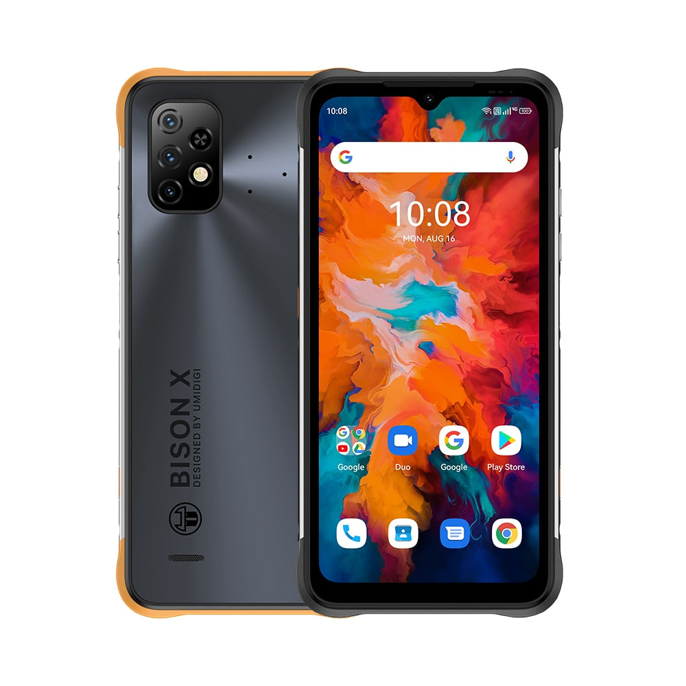 UMIDIGI BISON X10 IP68 Rugged Android Smartphone NFC 4GB 64GB Helio P60 Octa Core 6.53" HD+ 20MP Triple Camera 6150mAh Cellular - BISON X10 Yellow / France / Standard