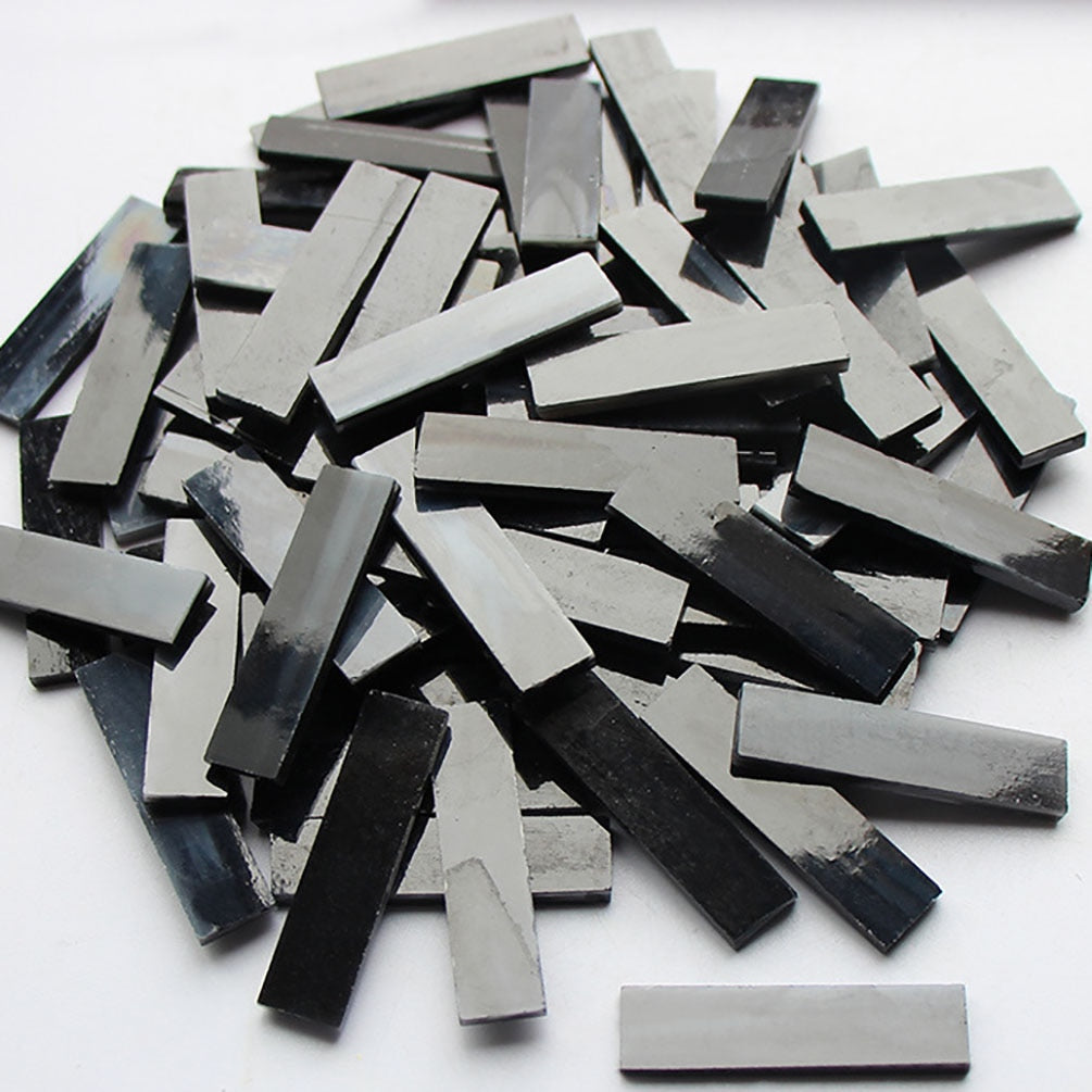 Mixed Color 1 X 4 Cm Square Stained Glass Strip Clear Glass Mosaic Pieces DIY Mosaic Tiles Hobbies Art Crafts Material 100g - 20