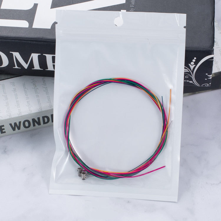 6pcs Guitar Strings Nylon Silver/Copper Alloy Strings Set for Classical Classic Guitar 1M 1-6 E B G D A E Guitar Accessories - colorful copper / Australia