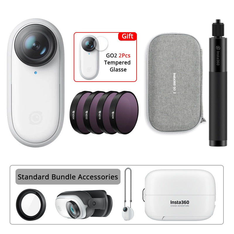 Insta360 GO 2 32G 64GB Small Action Camera Mini Sport Vlog Video Camera Insta360 Go 2 32G 64G Camera Go2 For IPhone and Android - Bundle5 / China / 32G