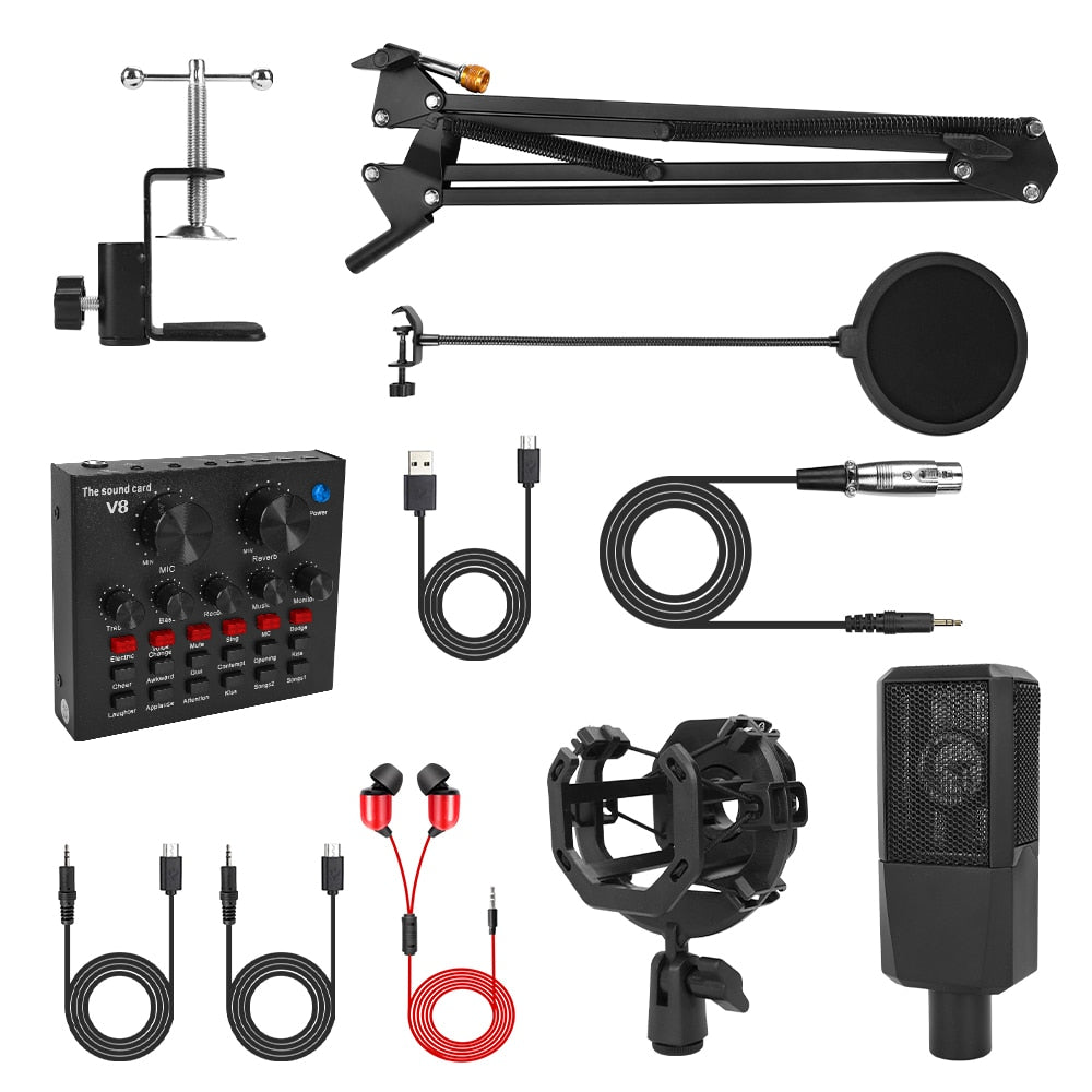 BM1000 Studio Karaoke Gaming Condenser Microphone Kit 3.5MM Professionnel Microfone For Computer Youtube Podcasting Streaming - Poland / 11