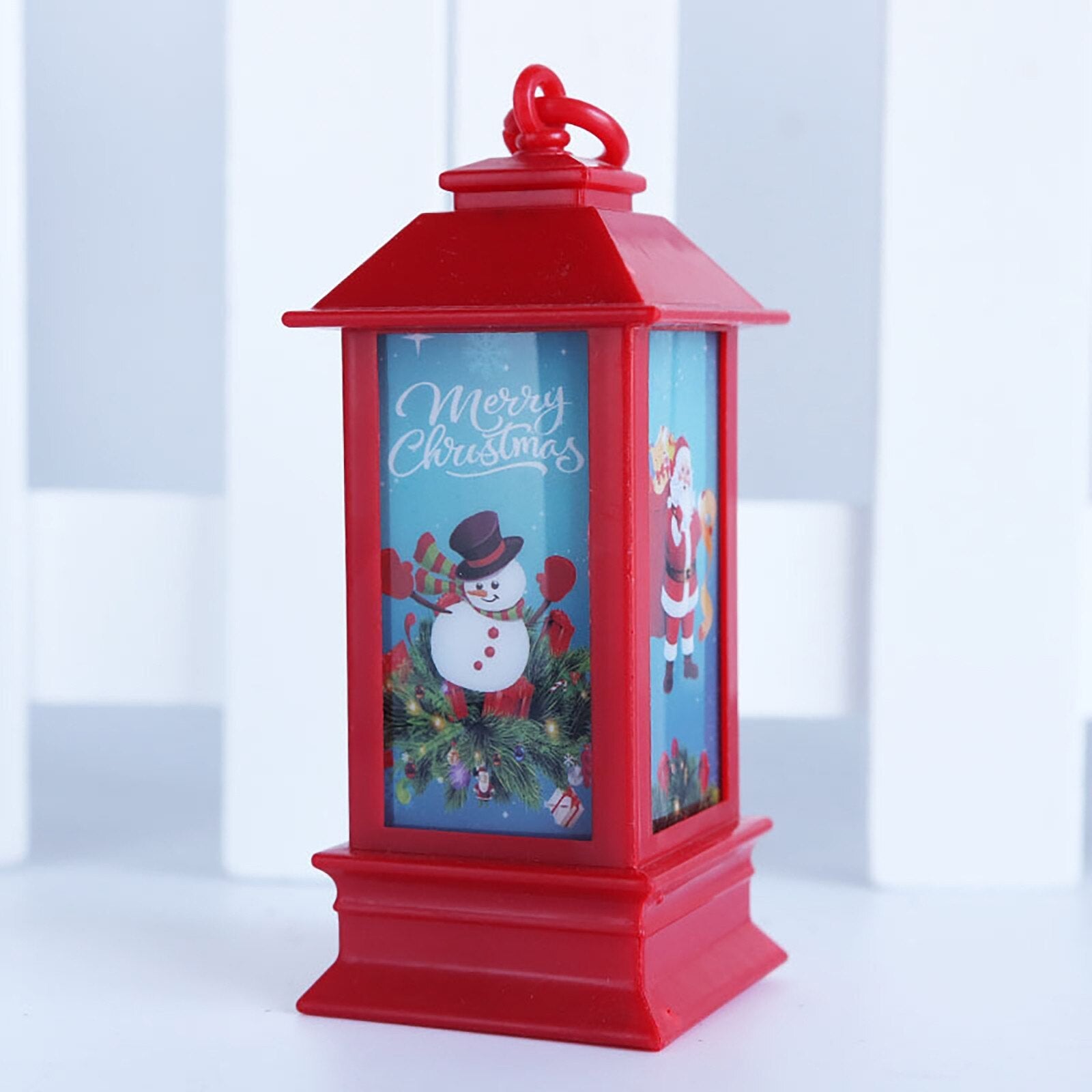 Christmas Wind Lantern Led Electronic Candle Light Santa Snowman Merry Chrismas Decor For Home Xmas Tree Decor Noel Kids Gifts - B / GERMANY