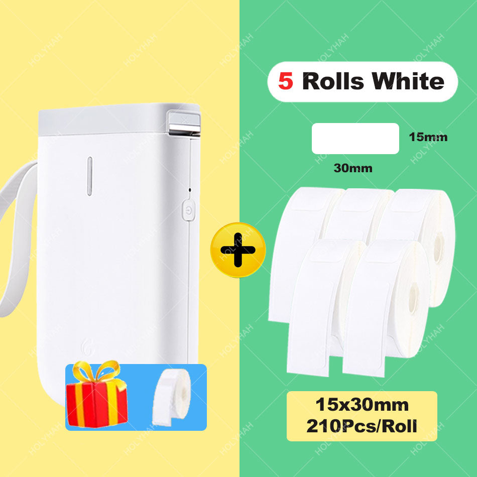 Niimbot D11 Wireless Label Printer Portable Pocket Label Printer Bluetooth Thermal Label Maker Fast Printing Home Use Office - D11 5 White Label L / China