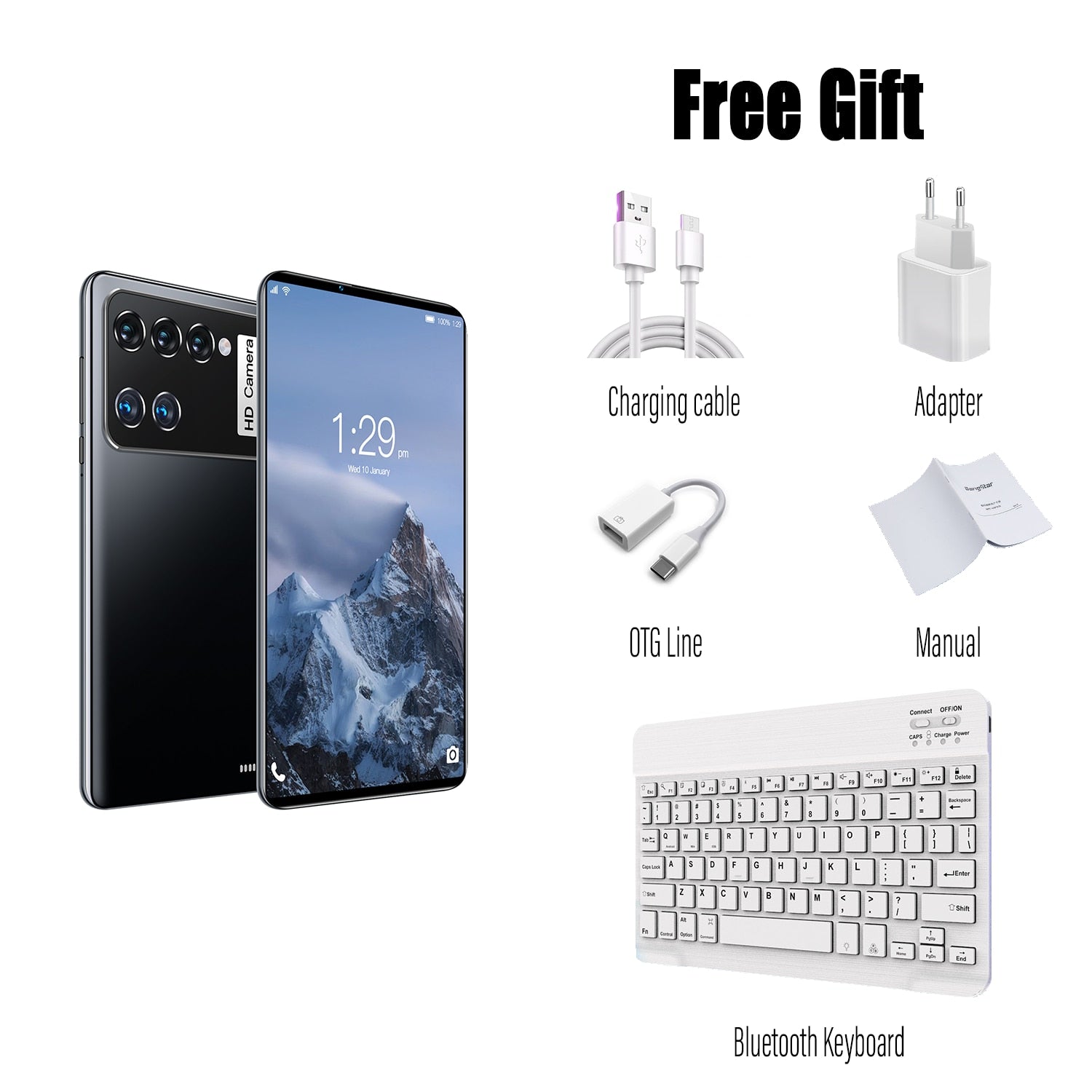 Global Version M12 Tablet Android 12 WPS Office Notebook 7.85Inch Laptop Google Play Pad MINI 12GB 512GB 8800mAh 5G Keyboard Hot - 12G 512G Keyboard / Black / UK
