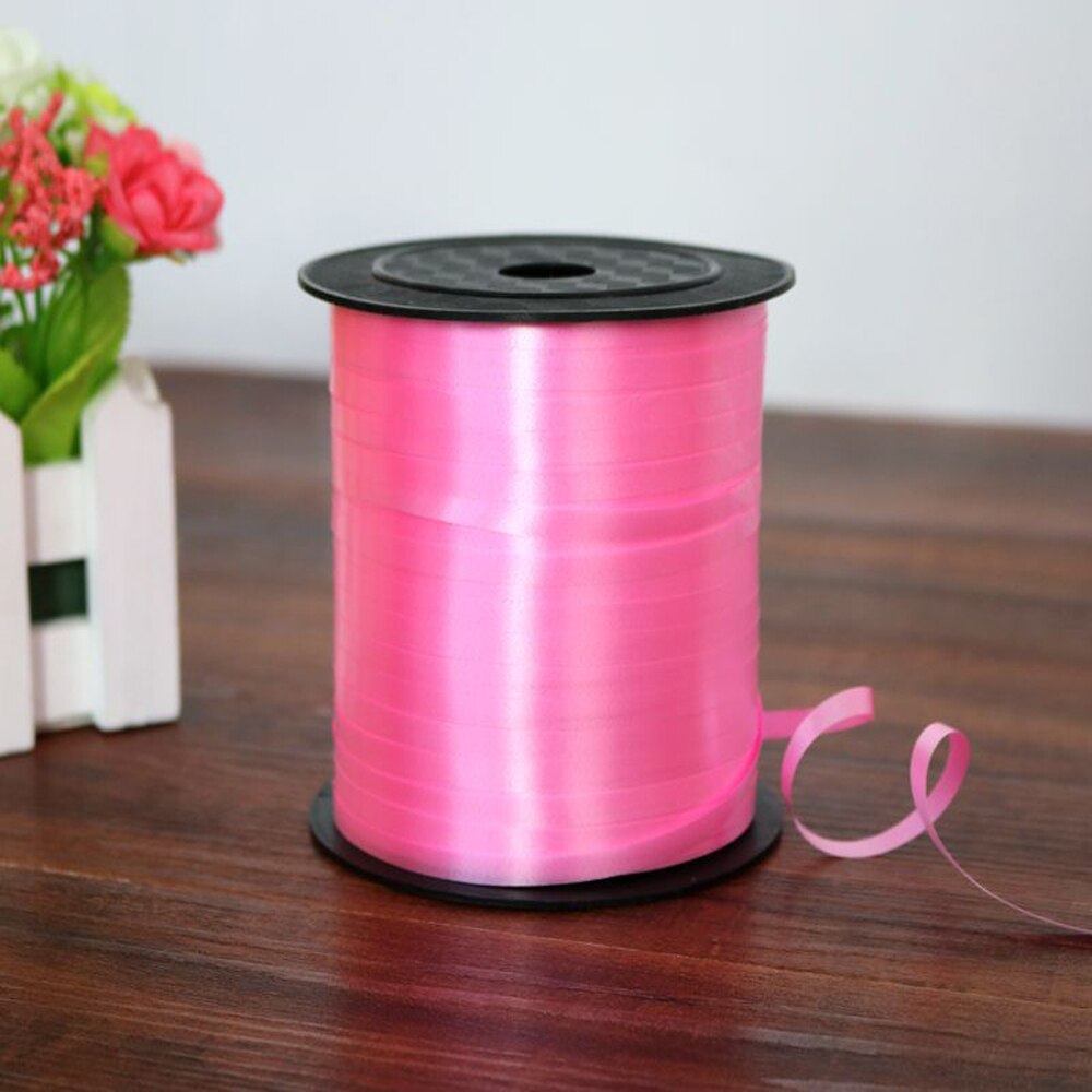 5mm Satin Ribbon 250yards/Lot DIY Handmade Crafts Supplies Wedding Birthday Party Gift Wrapping White Pink Gold Purple Ribbons - Pink