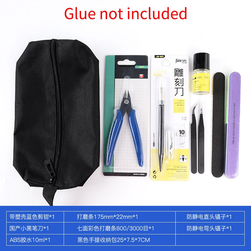 New Model Building Tools For Gundam Tools Hobby Military Model DIY Accessories Grinding Cutting Mat Polishing Tools Set(no glue) - Combo A
