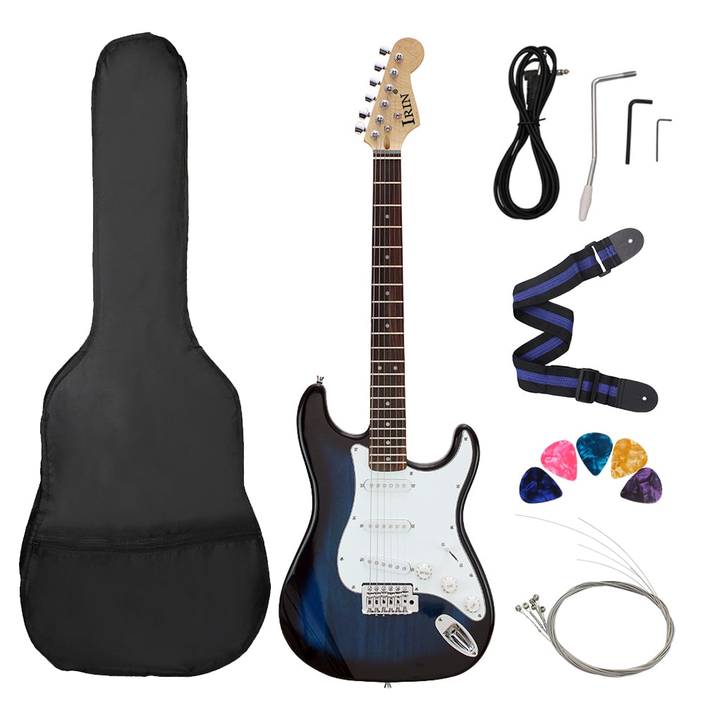 6 String ST Electric Guitar 39 Inch 21 Frets Basswood Body Electric Guitar With Speaker Necessary Guitar Parts & Accessories - guitar set 1 / 39 inches / CN