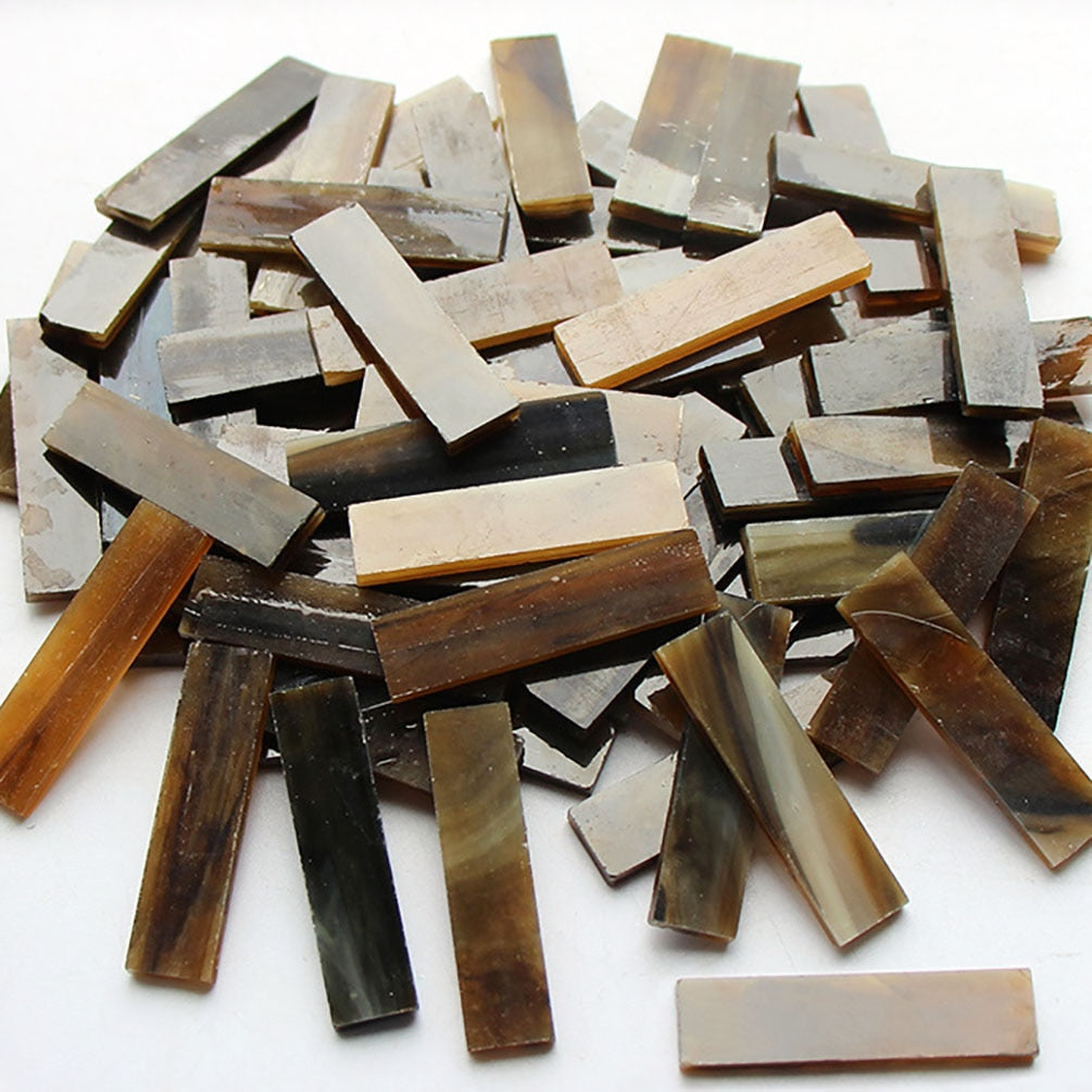 Mixed Color 1 X 4 Cm Square Stained Glass Strip Clear Glass Mosaic Pieces DIY Mosaic Tiles Hobbies Art Crafts Material 100g - 21