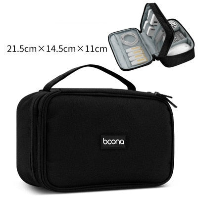 Digital Storage Bags Electronics Cable Organizer Cord Usb Wires Portable Charger Power Bank Accessories for Nintendo Switch - Black Bag B3 / Russian Federation