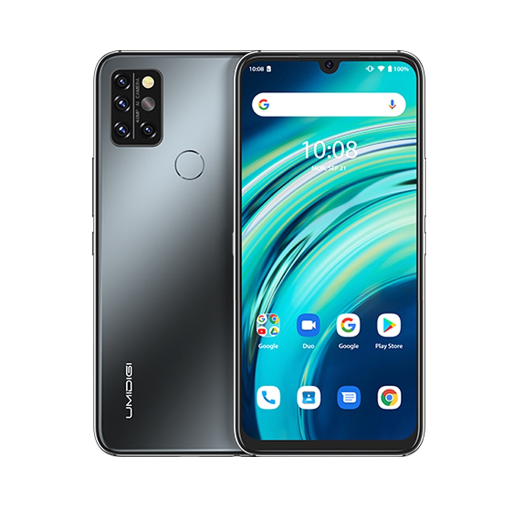 UMIDIGI A9 Pro 6GB 128GB SmartPhone Global Version Unlocked 48MP Quad Camera 24MP Selfie Helio P60 6.3" FHD+ Smart Phone celular - Onyx Black / China / 6GB 128GB