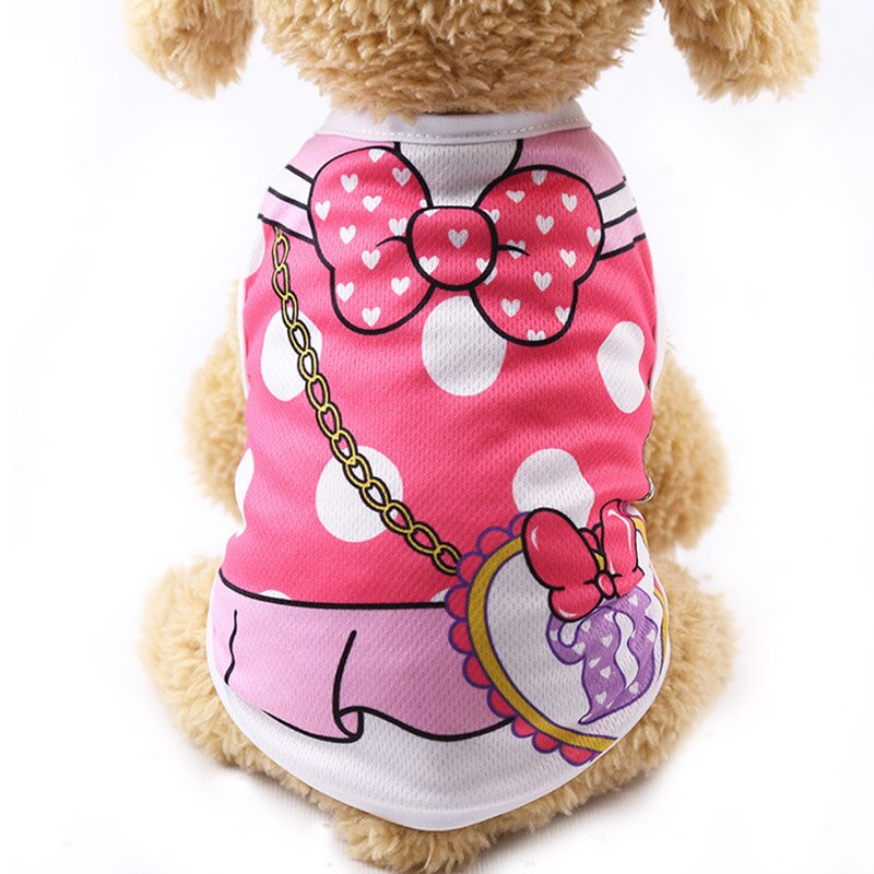 Cartoon Pet Dog Clothes for Dog Summer Puppy Vest Clothing for Small Dogs Chihuahua Yorkshire Shirt Pet T-shirt Cat Costume 6c4Q - Pink / M