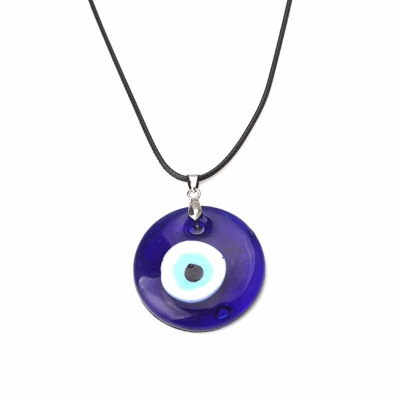 Vintage Turkish Evil Eye Pendant Choker Necklace Lucky Blue Evil Eyes Clavicle Chain Necklace Party Jewelry For Women Girls Gift - Style 1
