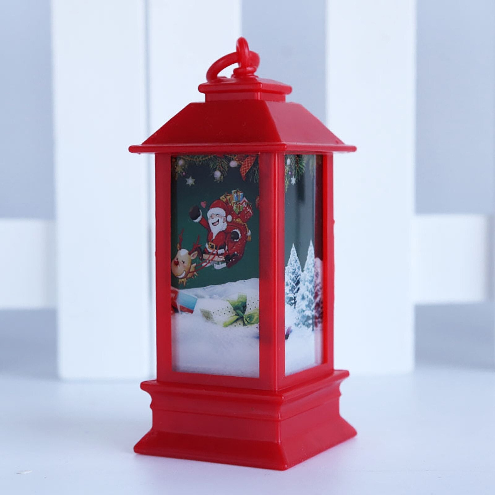 Christmas Wind Lantern Led Electronic Candle Light Santa Snowman Merry Chrismas Decor For Home Xmas Tree Decor Noel Kids Gifts - A / China
