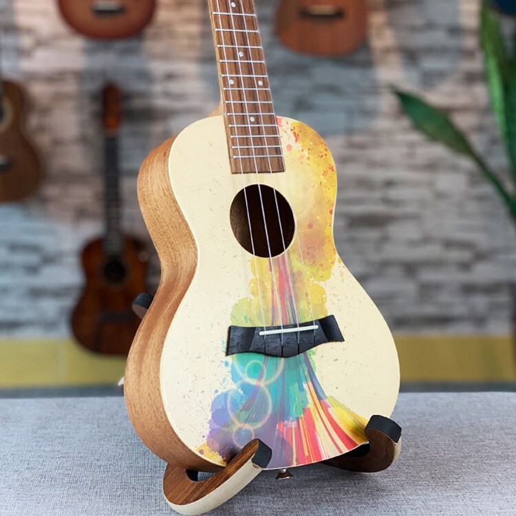 Ukulele Top Solid Acoustic Electric Concert 23 Inch No Logo Color Hawaiian Guitar Ukelele Spruce Mahogany Guitarra - Ordinary Ukulele / 23 Inches