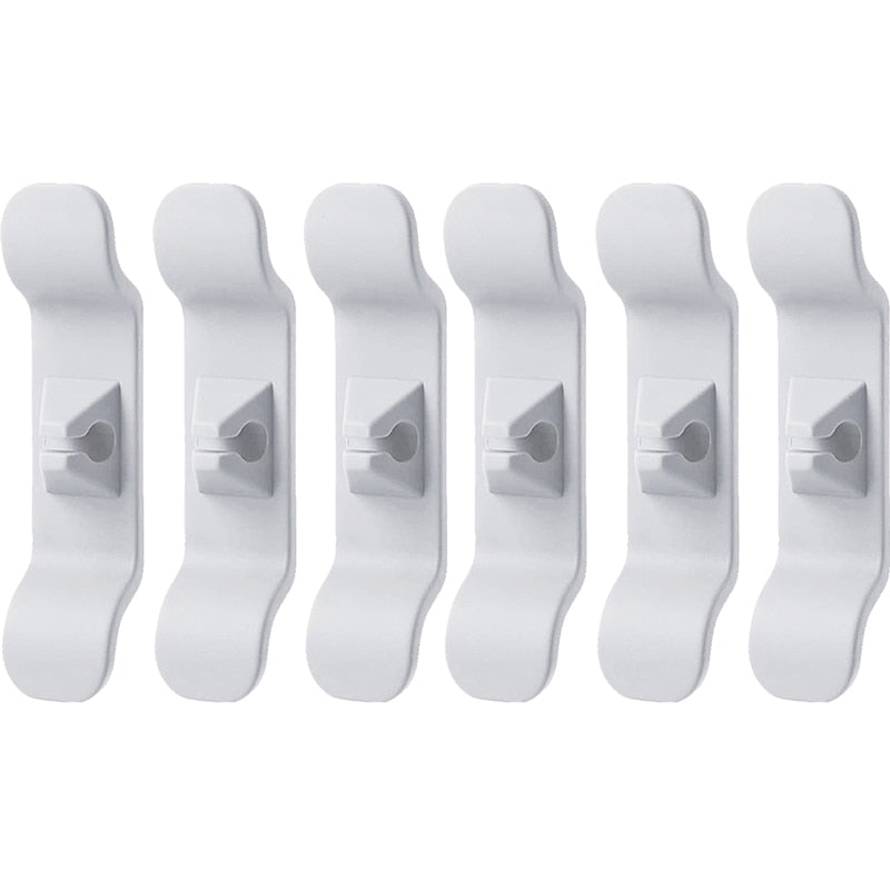 3/6pcs Cord Wrapper Organizer Clips Holder Wire Hider Cable Winder Management Wrap For Kitchen Appliance Stand Blender Mixers - 6pcs white