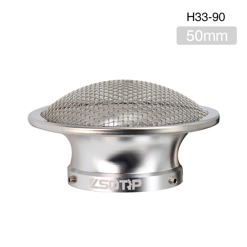 ZSDTRP Carburetor 50mm Motorcycle Air Filter Wind Horn Cup Alloy Trumpet with Guaze For Keihin PWK21/24/26/28/30mm PE 28/30mm - silver / China