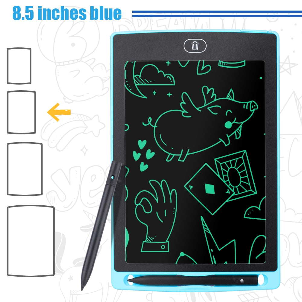 6.5/8.5/10/12 inch LCD Drawing Tablet For Children&#39;s Toys Painting Tools Electronics Writing Board Boy Kids Educational Toys - China / 8.5 inch Blue