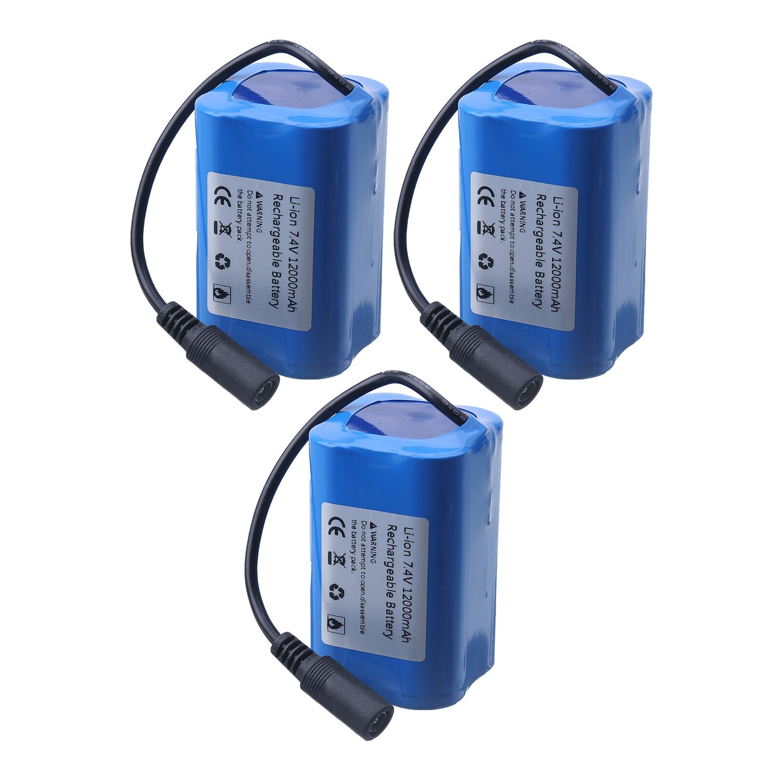 7.4V 12000Mah 6000Mah Battery For T188 T888 2011-5 V007 C18 H18 So on Remote Control RC Fishing Bait Boat Parts 1/3pcs - 3pcs 12000mah
