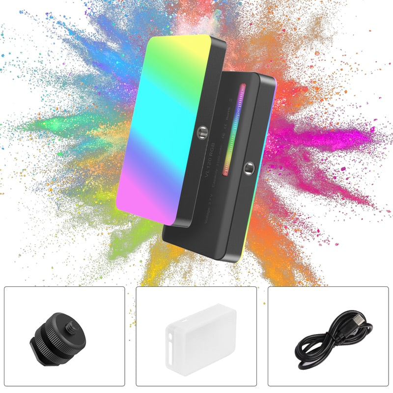 VIJIM VL120 LED Video Light Video Conference Lighting Kit Zoom Lighting for Computer with Tripod Stands Computer Desk Light lamp - VL120 RGB / China