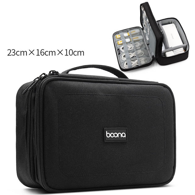 Digital Storage Bags Electronics Cable Organizer Cord Usb Wires Portable Charger Power Bank Accessories for Nintendo Switch - Black Bag B5 / Russian Federation