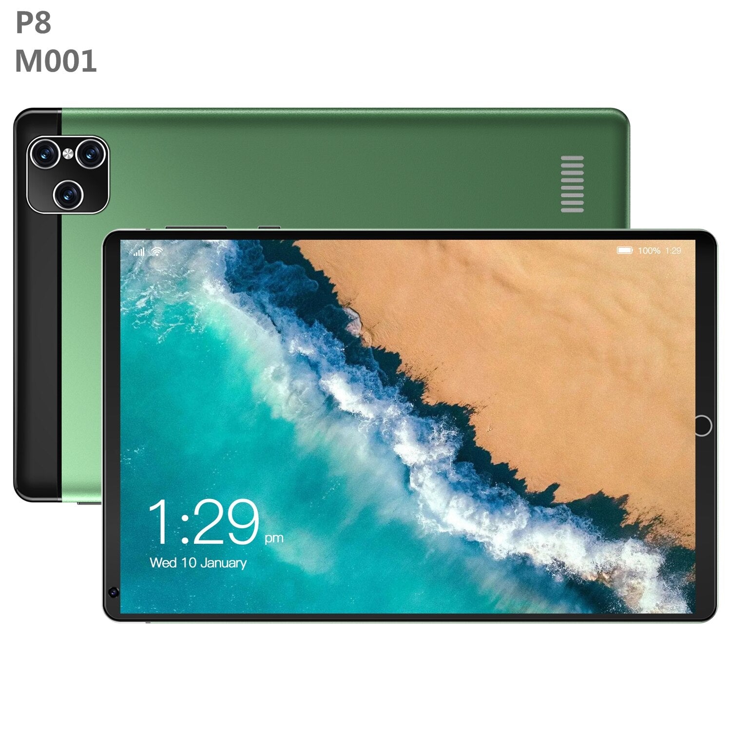Global 5G Tablet PC P8 IPS 6GB 128GB 8 Inch Tablette 8800mAh New Pad Google Play GPS WPS Office 12 Core Dual SIM Send Keyboard - Green / Standard / EU
