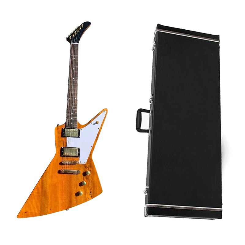 This is a Retro Color Electric Guitar, High-quality wood, excellent timbre, free delivery. - Guitar and box / 41 inches