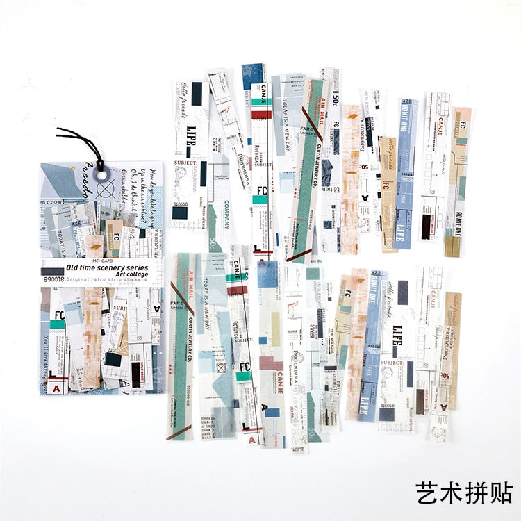 30 pcs/Bag Vintage Atlas ruler tickets animals washi paper sticker decoration stickers DIY diary scrapbooking label sticker - D