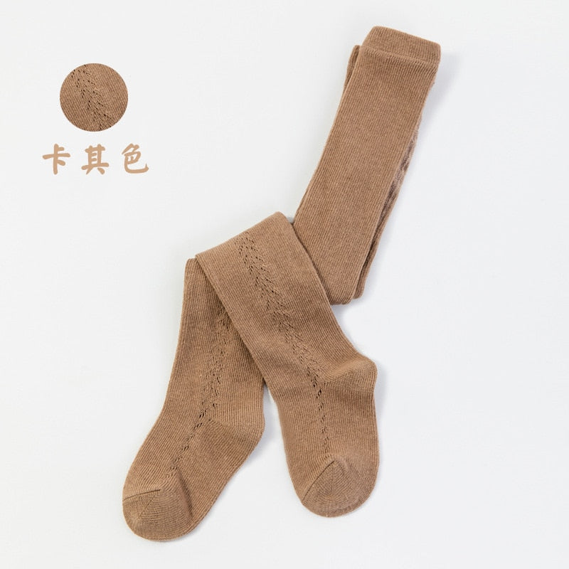 0 to 5 Years Baby Tights Spring Summer Solid Color Soft Knitted Warm Newborn Toddler Tight Boy Girl Pantyhose Kids Girls Clothes - Khaki / M(1-3 years)