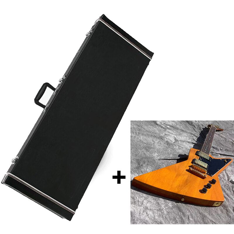 This is a Retro Color Electric Guitar, High-quality wood, excellent timbre, free delivery. - Guitar and box 1 / 41 inches