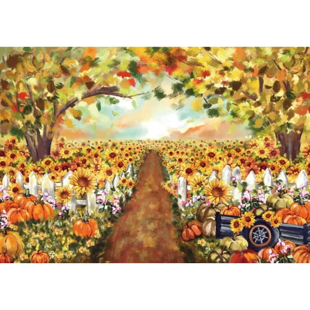 Allenjoy sunflower Photography Backdrop Newborn Child fence Smash cake Baby Shower summer background Photo studio photobooth - YM2U-A2635 / Econ Vinyl 120x180CM