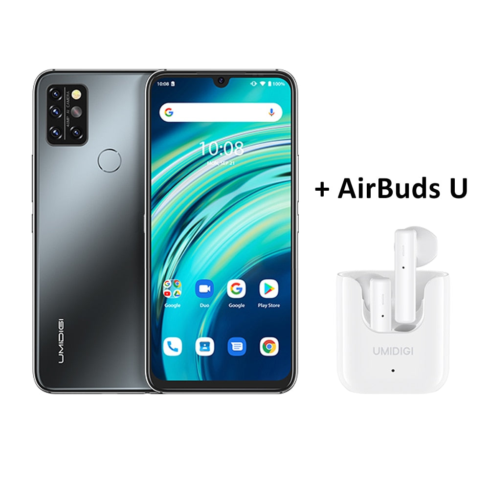 UMIDIGI A9 Pro 6GB 128GB SmartPhone Global Version Unlocked 48MP Quad Camera 24MP Selfie Helio P60 6.3" FHD+ Smart Phone celular - Add AirBuds U 1 / GERMANY / 6GB 128GB