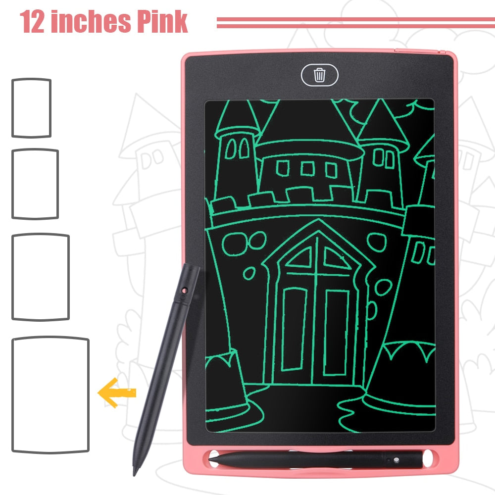 6.5/8.5/10/12 inch LCD Drawing Tablet For Children&#39;s Toys Painting Tools Electronics Writing Board Boy Kids Educational Toys - China / 12 inch Pink