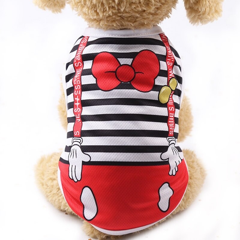 Cartoon Pet Dog Clothes for Dog Summer Puppy Vest Clothing for Small Dogs Chihuahua Yorkshire Shirt Pet T-shirt Cat Costume 6c4Q - Black / L