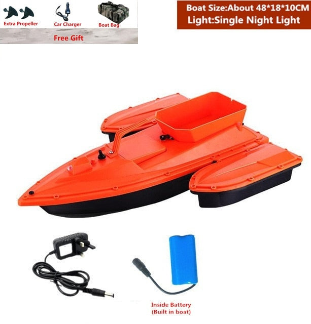 Smart Fixed Speed Cruise Radio Remote Control Fishing Bait Boat 1.5KG 500M Dual Night Light Lure Fishing RC Bait Boat Fishing - UK Plug 1 Battery 3 / Russian Federation