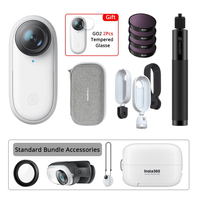 Insta360 GO 2 32G 64GB Small Action Camera Mini Sport Vlog Video Camera Insta360 Go 2 32G 64G Camera Go2 For IPhone and Android - Bundle6 / China / 32G