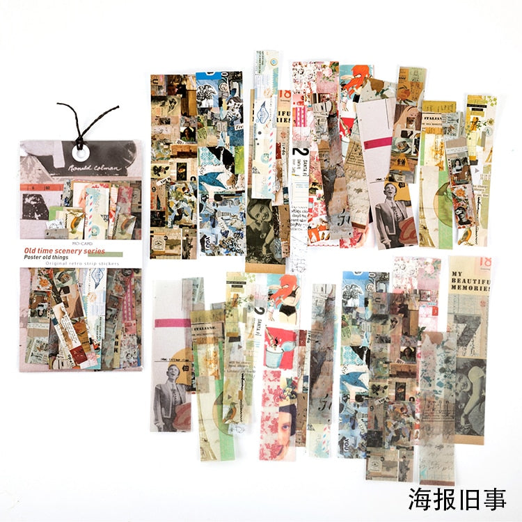 30 pcs/Bag Vintage Atlas ruler tickets animals washi paper sticker decoration stickers DIY diary scrapbooking label sticker - G