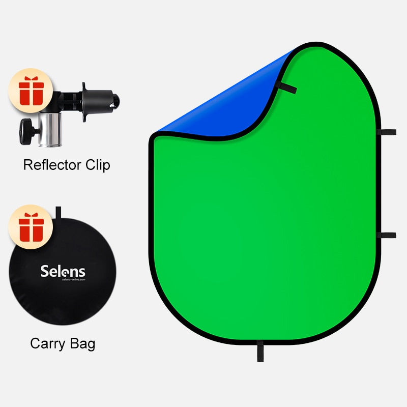 100x150CM/150x200CM Collapsible Portable Reflector Blue And Green Screen Chromakey Photo Studio Light Reflector For Photography - China / 100x150cm / Green